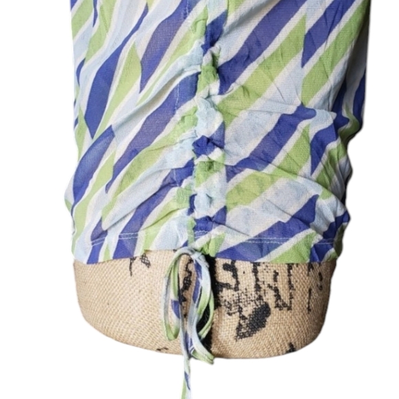 NWOT New York & Co. Lime & Purple Mesh Shirt - Picture 3 of 6